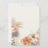 Save The Date Rustique Floral Boho Terracotta Mariage (Dos)