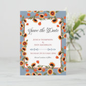 Save The Date Rustique Floral Scandinave Mariage inspiré Folk (Debout devant)