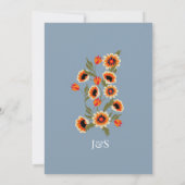 Save The Date Rustique Floral Scandinave Mariage inspiré Folk (Dos)