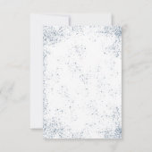 Save The Date Rustique Hiver Bleu Clair Forêt Enregistrer la Dat (Dos)