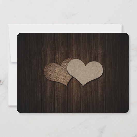 Save The Date Rustique Mason Jar Bois Chaîne Mariage (Dos)