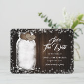 Save The Date Rustique Mason Jar String lumières Barne Mariage e (Debout devant)
