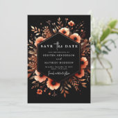 Save The Date Rustique moderne Mariage en terre cuite (Debout devant)