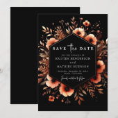 Save The Date Rustique moderne Mariage en terre cuite (Devant / Derrière)