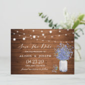 Save The Date Rustique Oublier Pas Moi Éclairage Mariage Enregis (Debout devant)