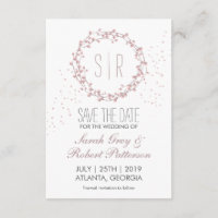 Rustique Rose Floral Wreath Mariage Enregistrer La