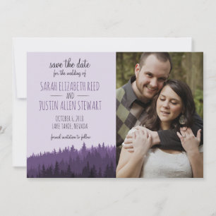Save The Date Rustique Sauvez la date pour un mariage de montagn