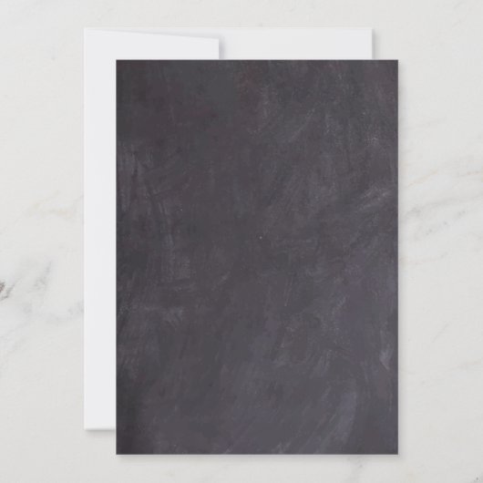 Save The Date Rustique String Lights Slate Chalkboard Mariage En (Dos)