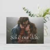 Save The Date Rustique Swirl Code QR Photo (Debout devant)