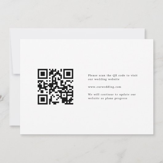 Save The Date Rustique Swirl Code QR Photo (Dos)