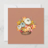 Save The Date Rustique Terracotta Automne Citrouille Mariage (Dos)