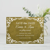 Save The Date Rustique Vert Mariage Mexicain – Épargnez la date (Debout devant)