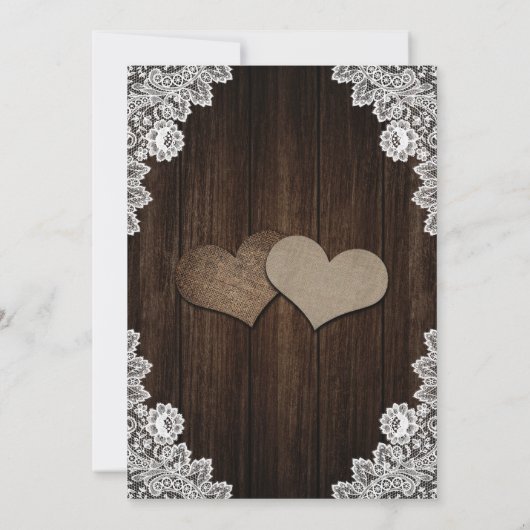 Save The Date Rustique violet et Mariage bleu (Dos)