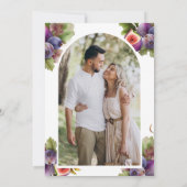 Save The Date Rustique violet Fig Mason Jar Mariage photo (Dos)