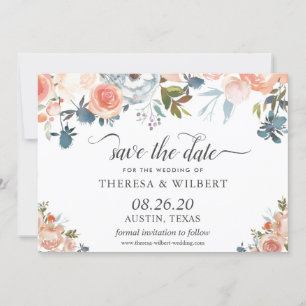 Save The Date Rustique Wild Automne Floral Wedding Enregistrer l