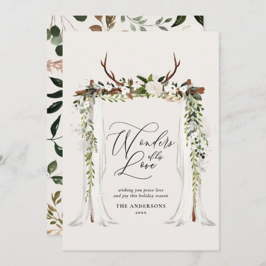 Save The Date Sable de grange rustique feuillage canopée de vaca (Devant / Derrière)