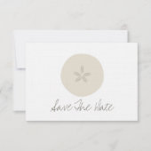 Save The Date Sable Dollar Beach Mariage Enregistrer La Date (Devant)