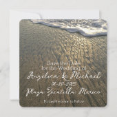 Save The Date Sable et Surf Beach Destination Mariage (Devant)
