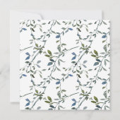 Save The Date Sage Argent Vert Élégant Floral Enregistrer La Dat (Dos)