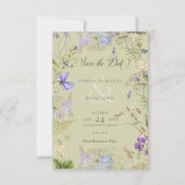 Save The Date Sage Fleur sauvage rustique Lavande & Sage (Devant)