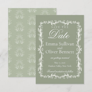 Save The Date sage green