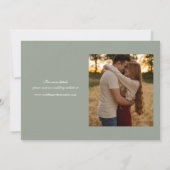 Save The Date Sage Green 2 Photo Elegant Mariage Script (Dos)