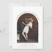Save The Date Sage Green Arc moderne Photo Enregistrer la date (Devant)
