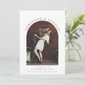 Save The Date Sage Green Arc moderne Photo Enregistrer la date (Debout devant)