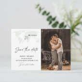 Save The Date Sage Green Destination Wedding Enregistrer la date (Debout devant)