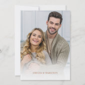 Save The Date Sage Green Elegant Floral Four Photo Mariage (Dos)