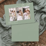 Save The Date Sage Green Enregistrer la date 3 Photo Elegant<br><div class="desc">Élevez votre faire-part mariage avec notre Sage Green Save the Date 3 Photo Invitation, une façon élégante et abordable de donner le ton pour votre journée spéciale. Cette invitation mêle harmonieusement l'esthétique moderne et les tons apaisants et terreux du vert sauge, créant un look élégant qui saisit votre histoire d'amour....</div>