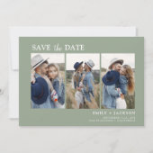 Save The Date Sage Green Enregistrer la date 4 Photo simple (Devant)