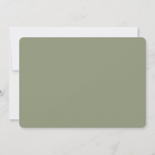 Save The Date Sage Green et Faux Gold Enregistrer la date Elegan (Dos)