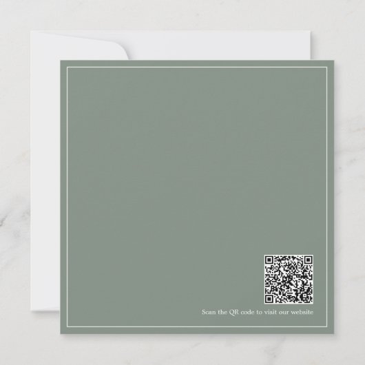 Save The Date Sage Green Fleurs sauvages Boho (Dos)