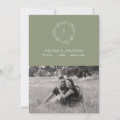 Save The Date Sage Green Flowers Boho Bride Enregistrer La Date (Devant)