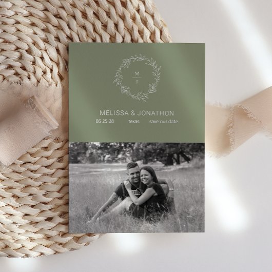 Save The Date Sage Green Flowers Boho Bride Enregistrer La Date