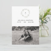 Save The Date Sage Green Flowers Boho Bride Enregistrer La Date (Debout devant)