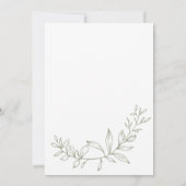 Save The Date Sage Green Flowers Boho Bride Enregistrer La Date (Dos)