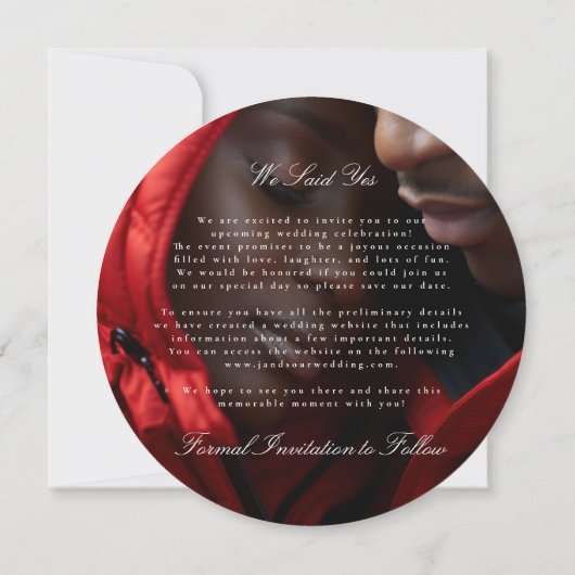 Save The Date Sage Green Formal Classic Calligraphie Round Photo (Dos)