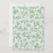 Save The Date Sage Green Gold Floral Quinceanera (Dos)