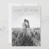 Save The Date Sage Green Moderne Élégant Mariage Photo (Devant)