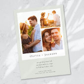 Save The Date Sage Green Photo Collage Mariage moderne