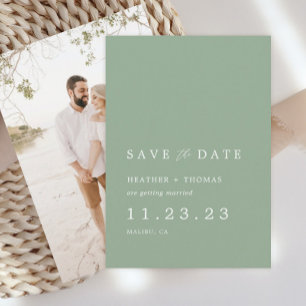 Save The Date Sage Green Printemps photo Enregistrer la date