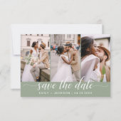 Save The Date Sage Green QR Code - Enregistrer la date 3 Photo (Devant)