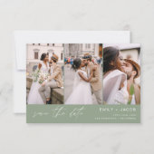 Save The Date Sage Green QR Code Enregistrer la date - 3 Photo (Devant)