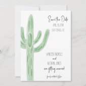 Save The Date Sage Green Saguaro Cactus Enregistrer La Date Invi (Devant)