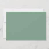 Save The Date Sage Green Script Décontracté Photo Romantique (Dos)