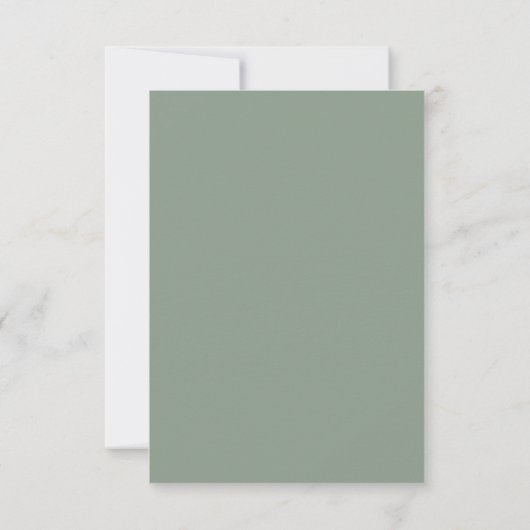 Save The Date Sage Green Shell Beach Ocean Destination Mariage (Dos)