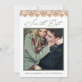 Save The Date Sage Rustique Chic et Photo de Mariage à Enregistr (Devant)