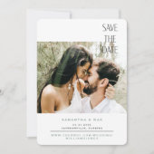 Save The Date Sage simple de deux photos arrondi Enregistrer la  (Devant)